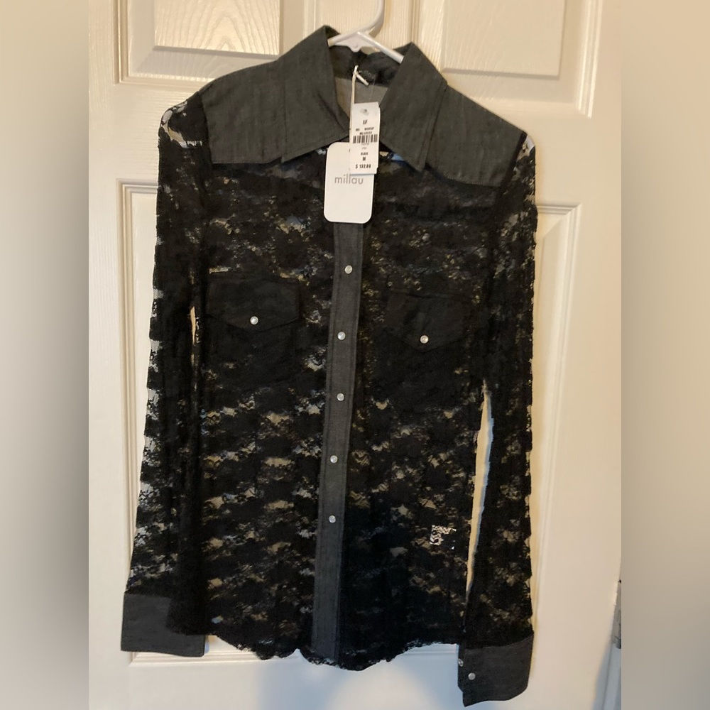Millau Black Lace Blouse